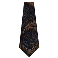Floral Printed Silk Bespoke Tie - Midnight