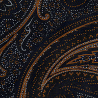 Floral Printed Silk Bespoke Tie - Midnight