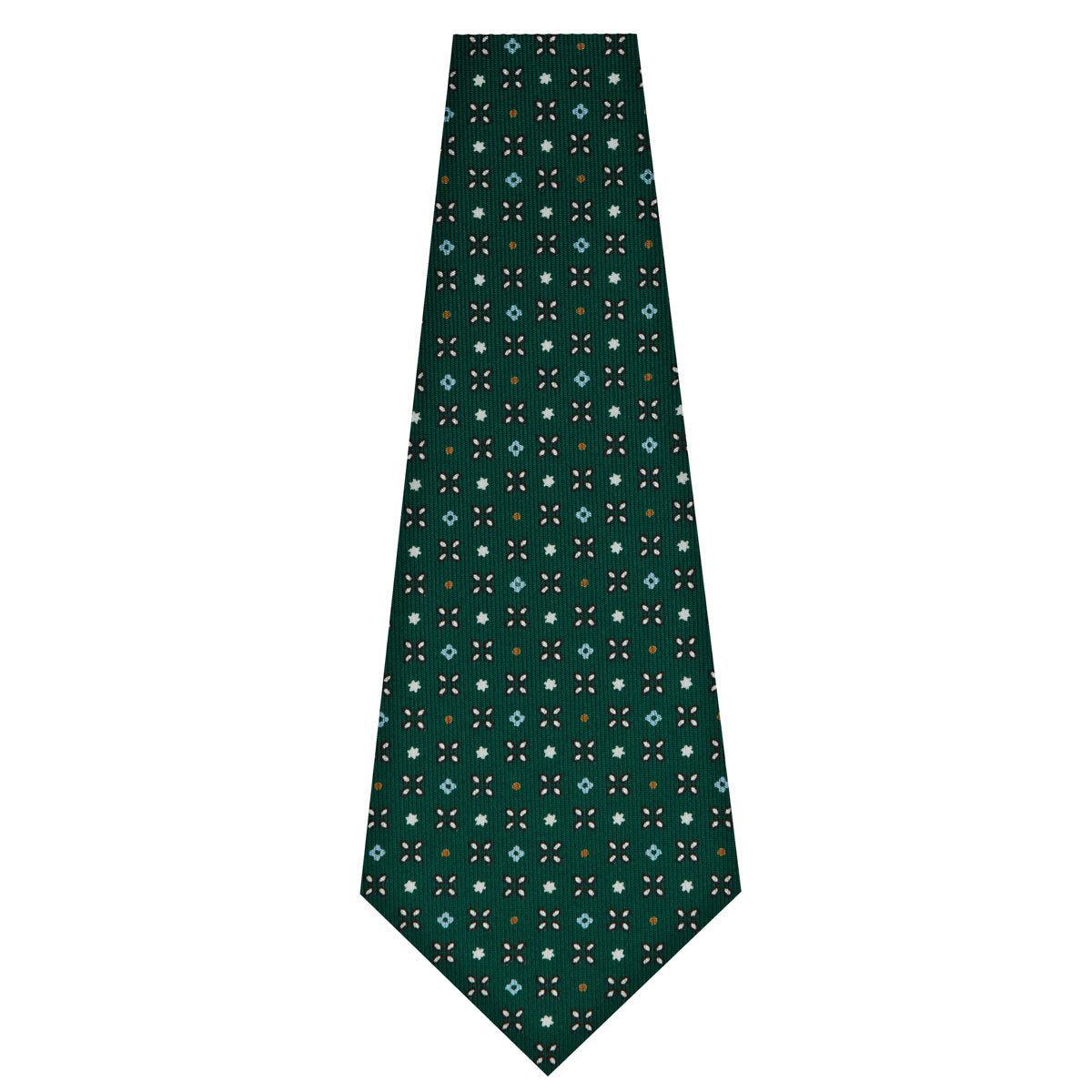 Floral Printed Silk Bespoke Tie - Forest