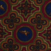 Floral Printed Silk Bespoke Tie - Burgundy