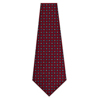 Floral Printed Silk Bespoke Tie - Burgundy
