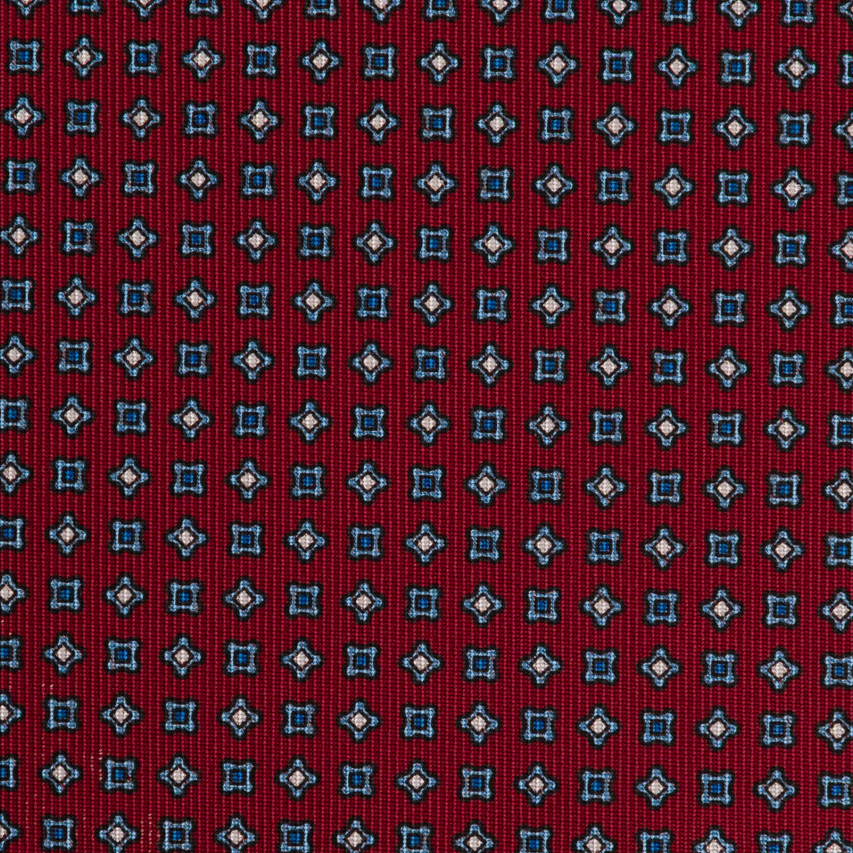 Floral Printed Silk Bespoke Tie - Burgundy