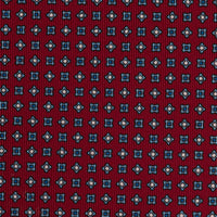 Floral Printed Silk Bespoke Tie - Burgundy