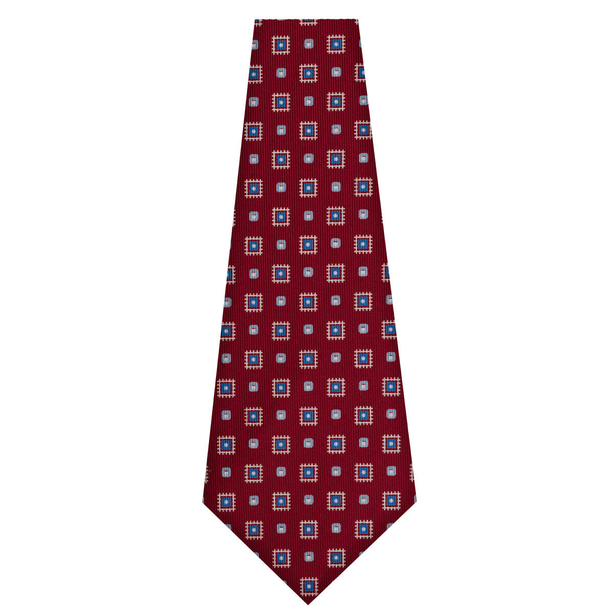 Floral Printed Silk Bespoke Tie - Red