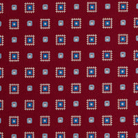 Floral Printed Silk Bespoke Tie - Red