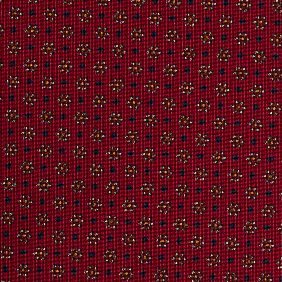 Floral Printed Silk Bespoke Tie - Burgundy