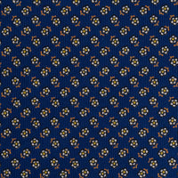 Floral Printed Silk Bespoke Tie - Navy