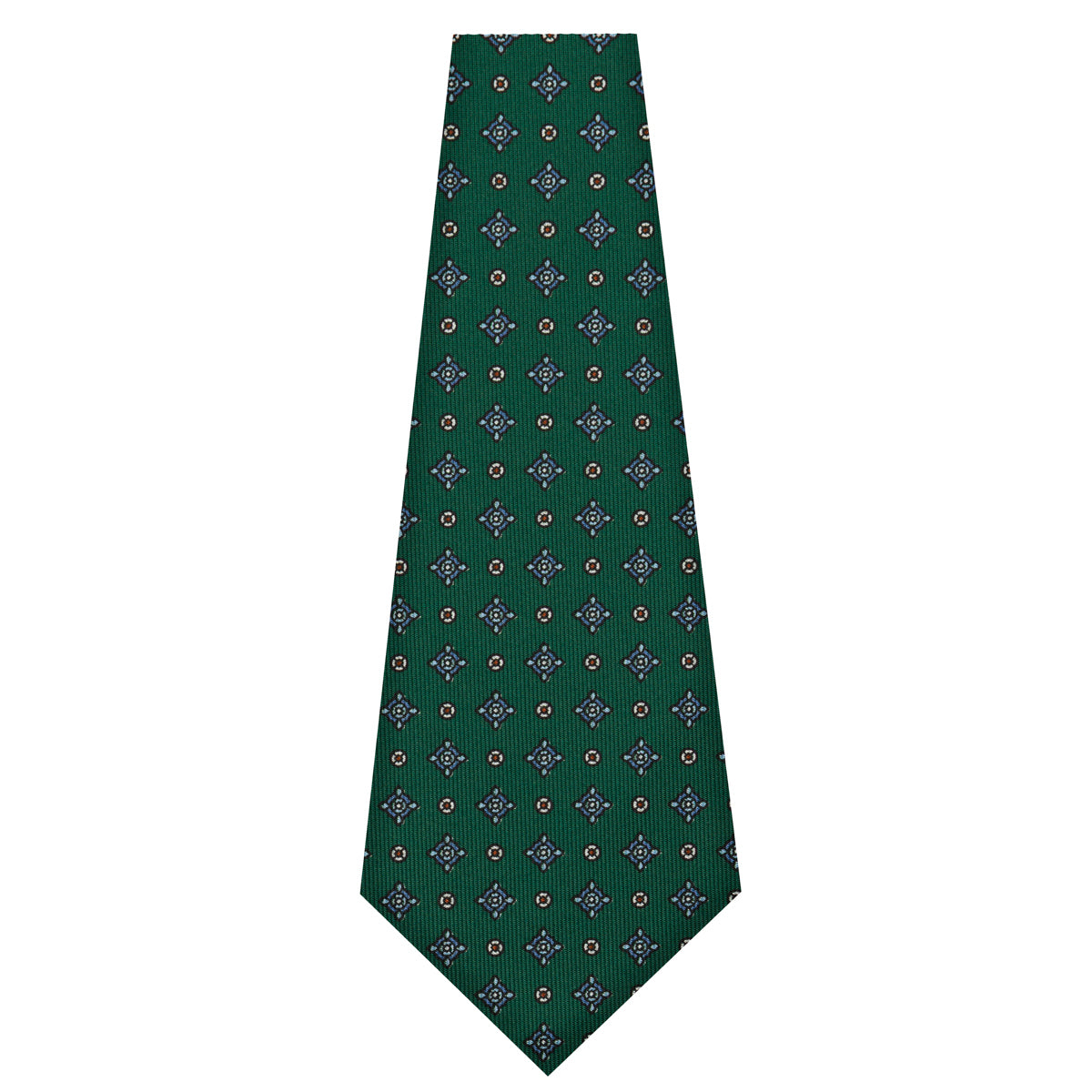 Floral Printed Silk Bespoke Tie - Forest
