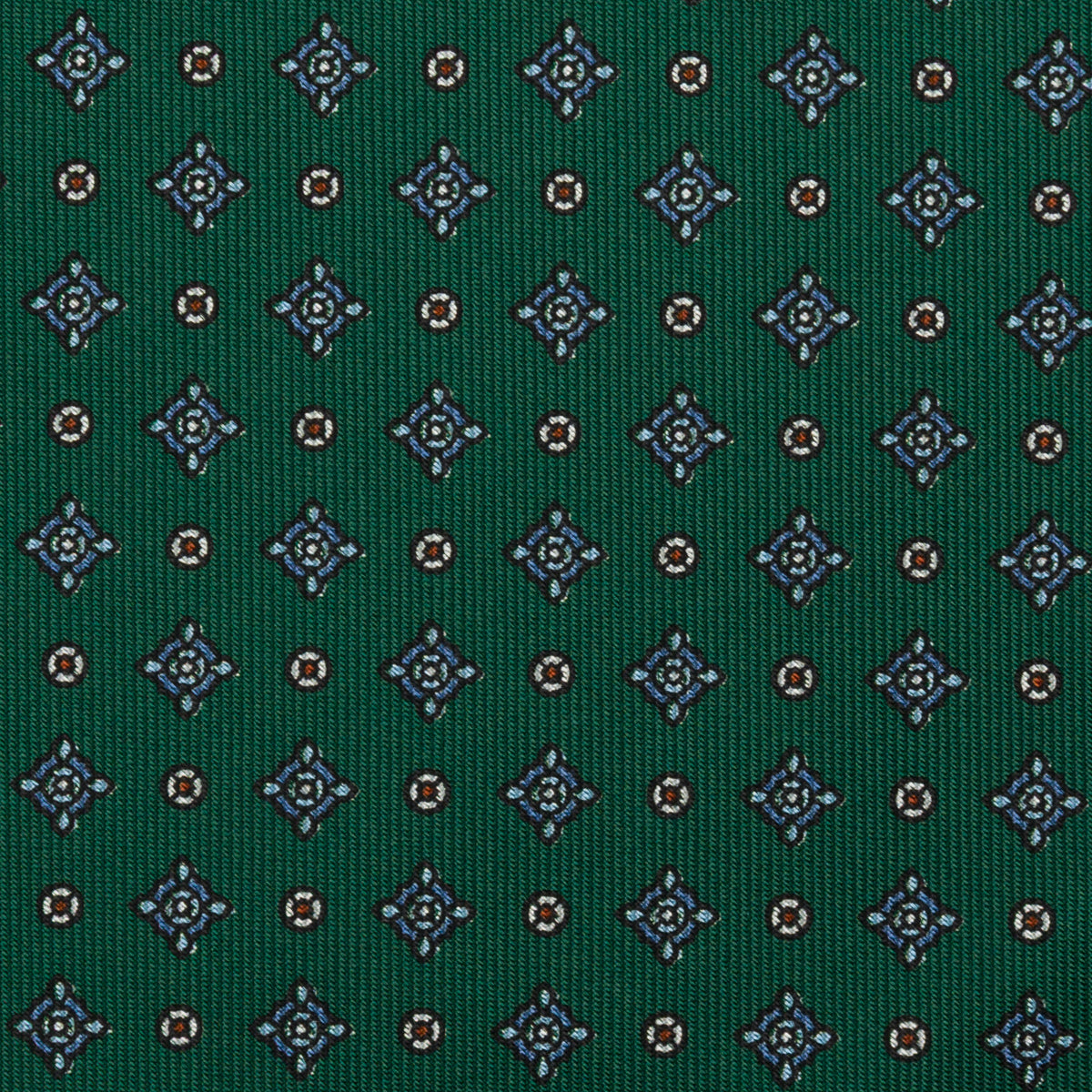 Floral Printed Silk Bespoke Tie - Forest
