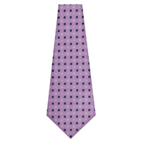 Floral Printed Silk Bespoke Tie - Lilac