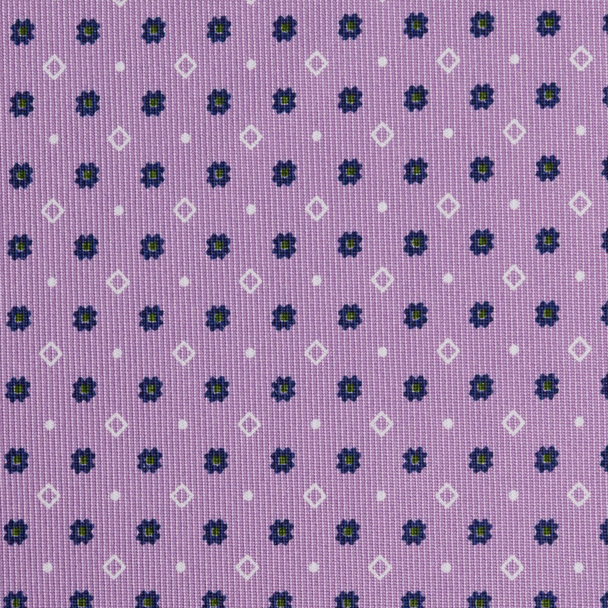 Floral Printed Silk Bespoke Tie - Lilac