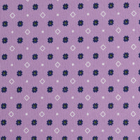 Floral Printed Silk Bespoke Tie - Lilac