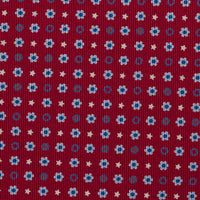 Floral Printed Silk Bespoke Tie - Burgundy
