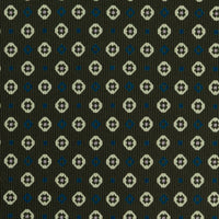Floral Printed Silk Bespoke Tie - Olive