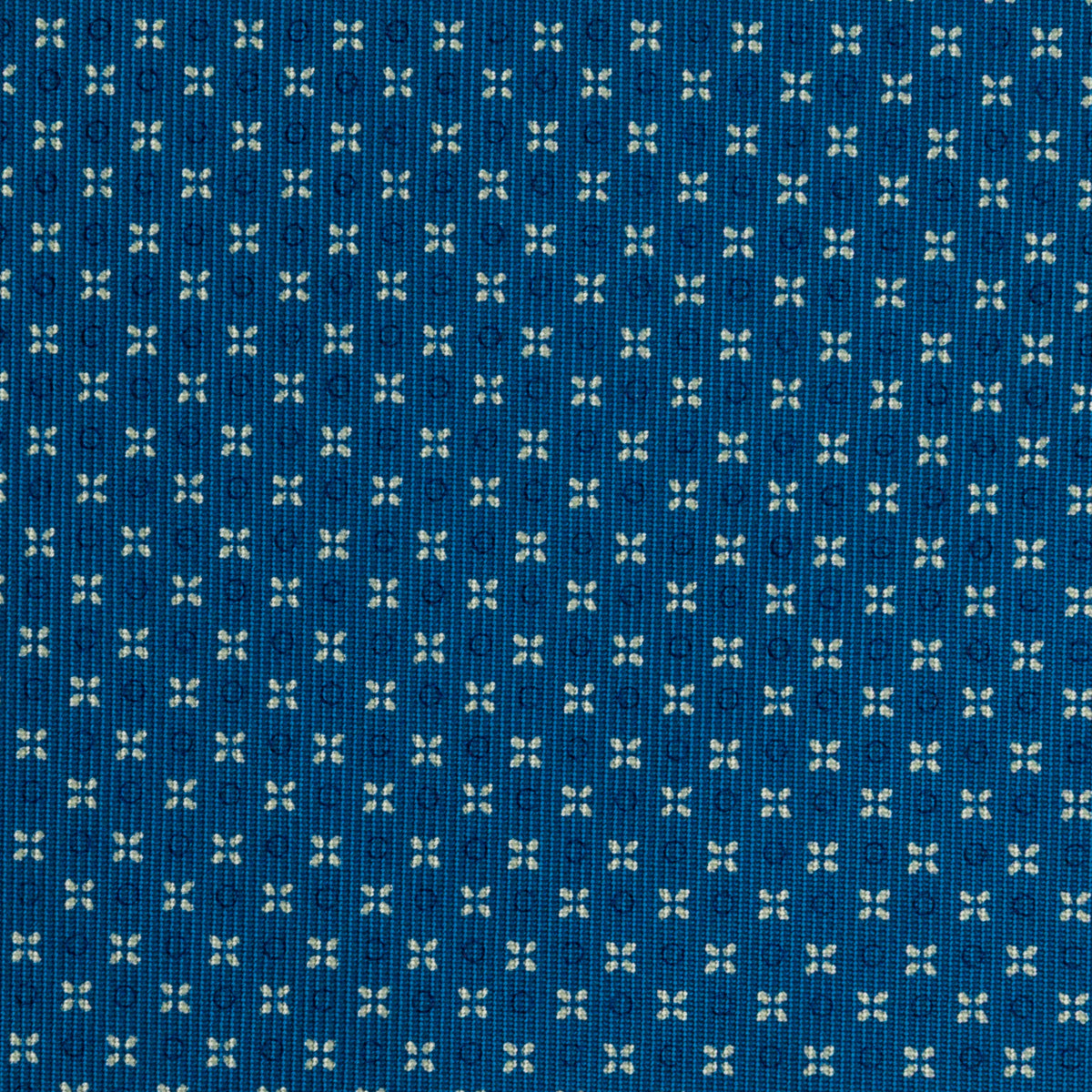 Floral Printed Silk Bespoke Tie - Air Force Blue