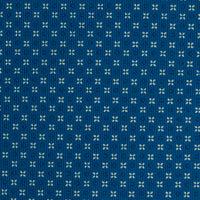 Floral Printed Silk Bespoke Tie - Air Force Blue