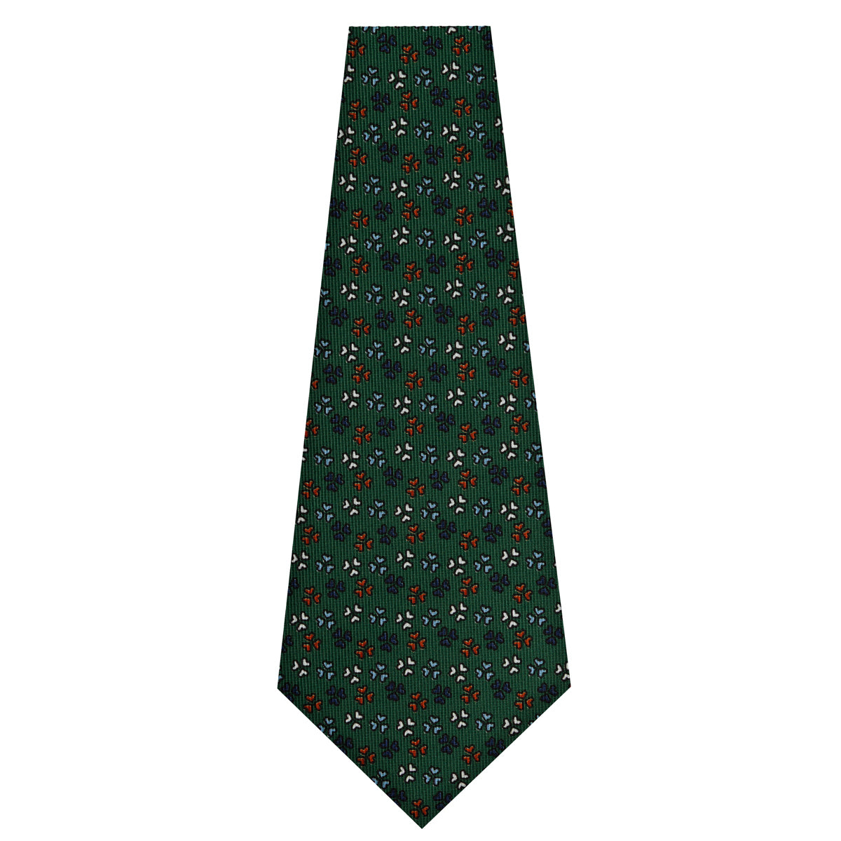 Floral Printed Silk Bespoke Tie - Forest