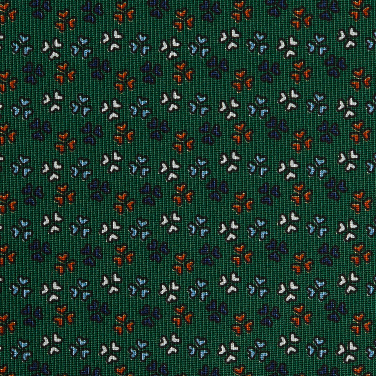Floral Printed Silk Bespoke Tie - Forest