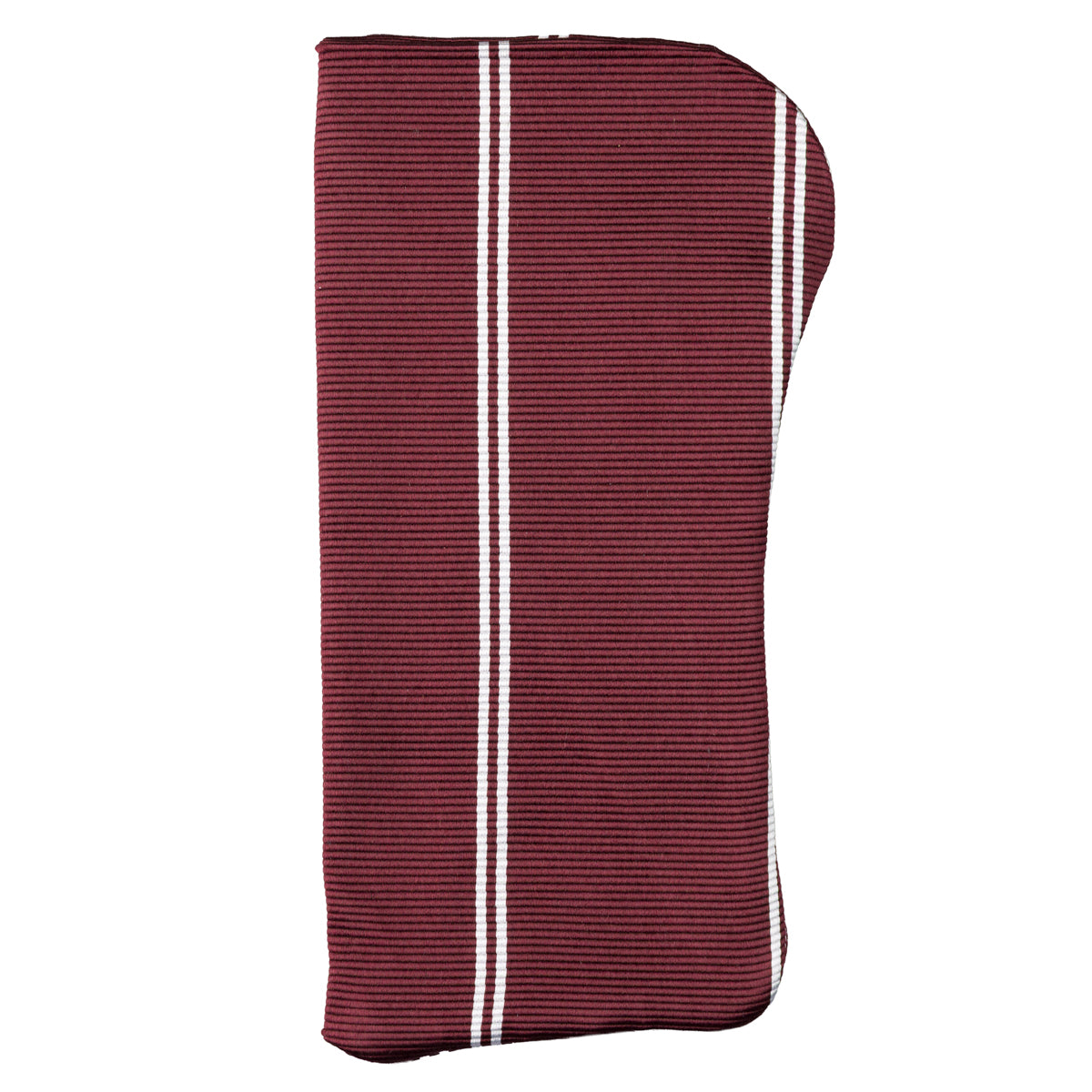 Repp Stripe Silk Glasses Case - Burgundy