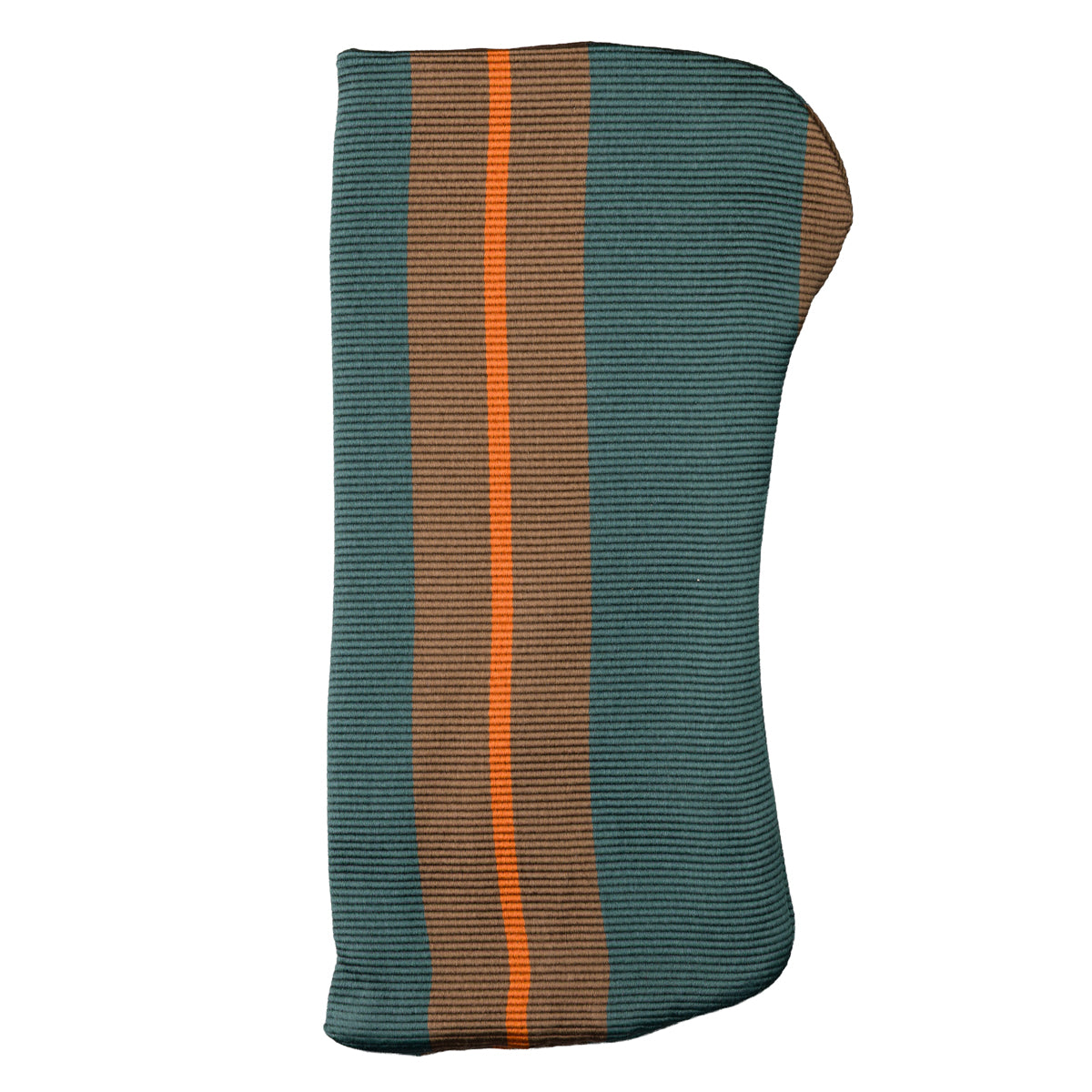 Repp Stripe Silk Glasses Case - Forest / Brown / Rust