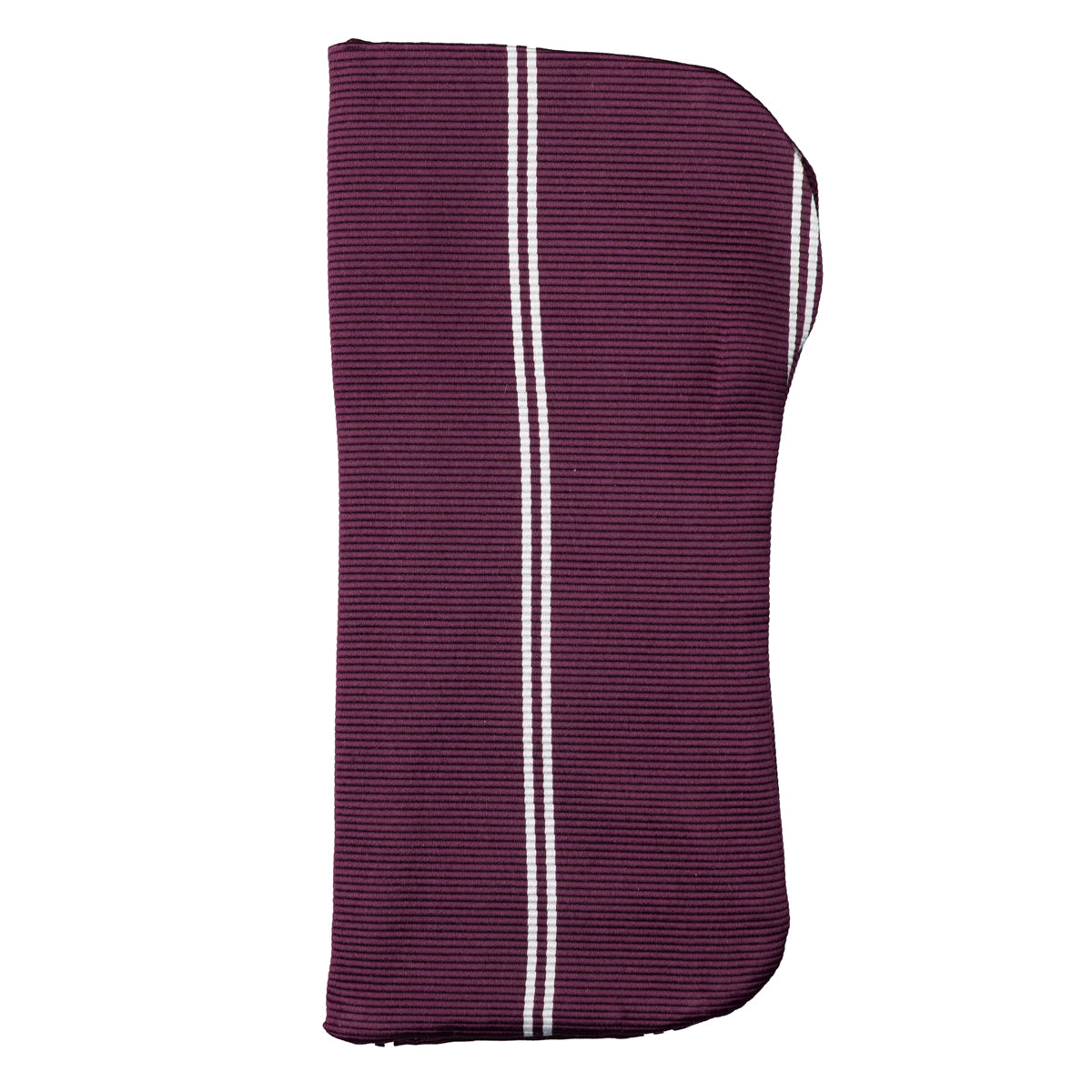 Repp Stripe Silk Glasses Case - Eggplant