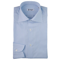 Poplin Semi Spread Shirt - Light Blue - Reverse Stripe