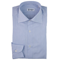 Poplin Semi Spread Shirt - Light Blue - Ticking Stripe