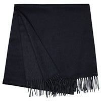 Double-Face Zibellino Cashmere Scarf - Navy / Grey