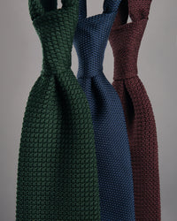 3x Plain Grenadine Ties - Colors Selectable