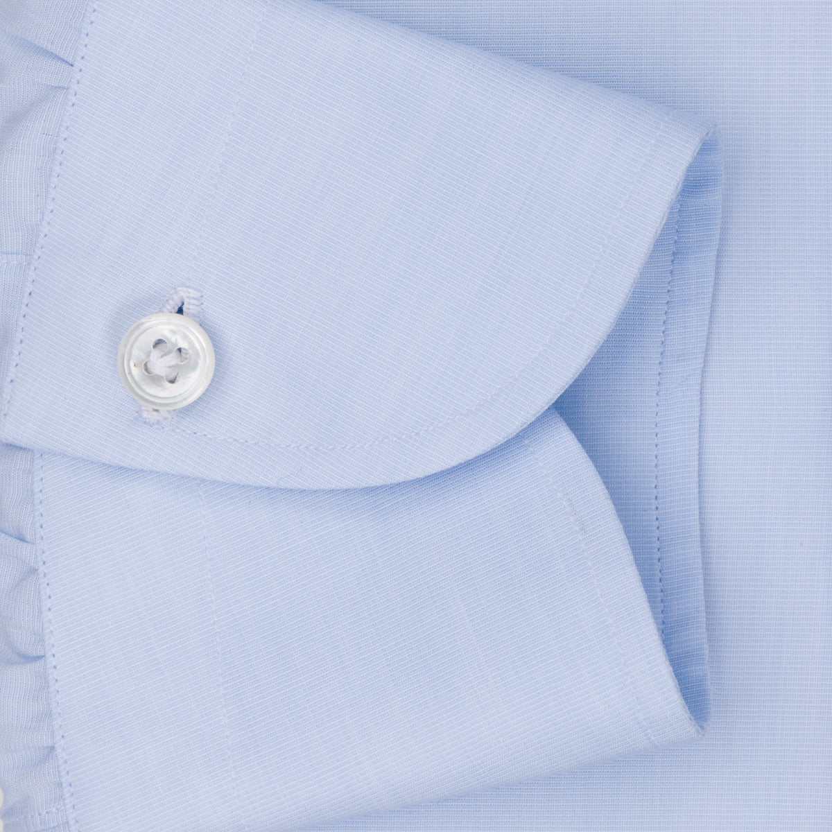 Poplin Semi Spread Shirt - Pale Blue