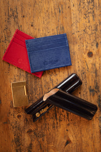 Calfskin Leather Cigar Case - Dark Brown