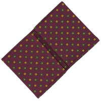 Floral Printed Silk Cardholder / Wallet - Burgundy