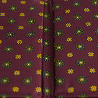 Floral Printed Silk Cardholder / Wallet - Burgundy