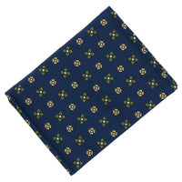 Floral Printed Silk Cardholder / Wallet - Navy