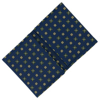 Floral Printed Silk Cardholder / Wallet - Navy