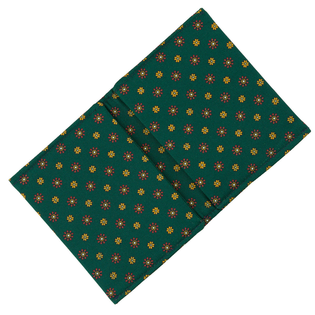 Floral Printed Silk Cardholder / Wallet - Forest