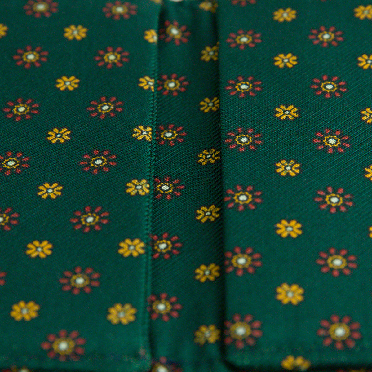 Floral Printed Silk Cardholder / Wallet - Forest