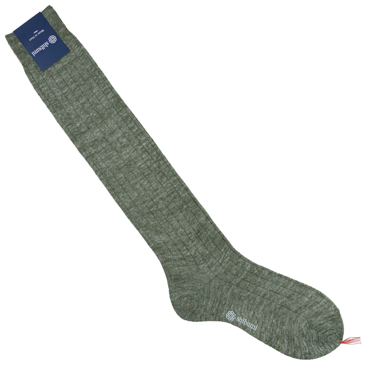 Knee Socks - Ribbed - Salvia - Linen