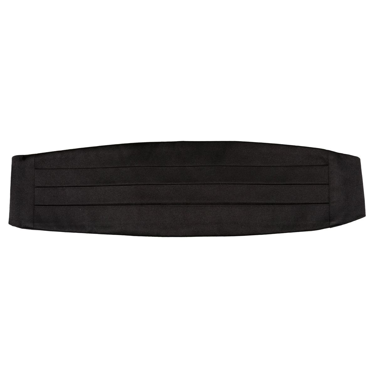 Satin Cummerbund - Black - Silk