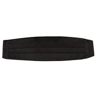 Satin Cummerbund - Black - Silk