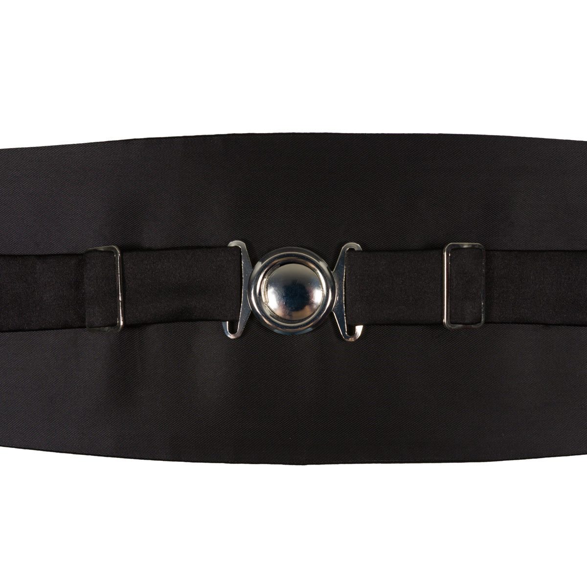 Satin Cummerbund - Black - Silk