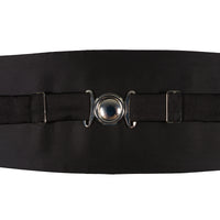 Satin Cummerbund - Black - Silk