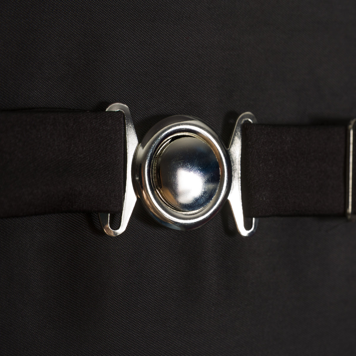 Satin Cummerbund - Black - Silk