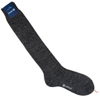 Knee Socks - Ribbed - Charcoal - Linen