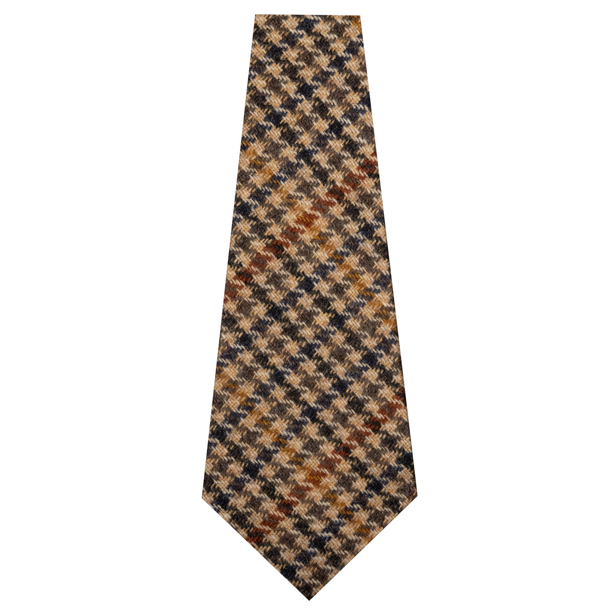 James Crowther Checked Bespoke Wool Tie - Multicolor
