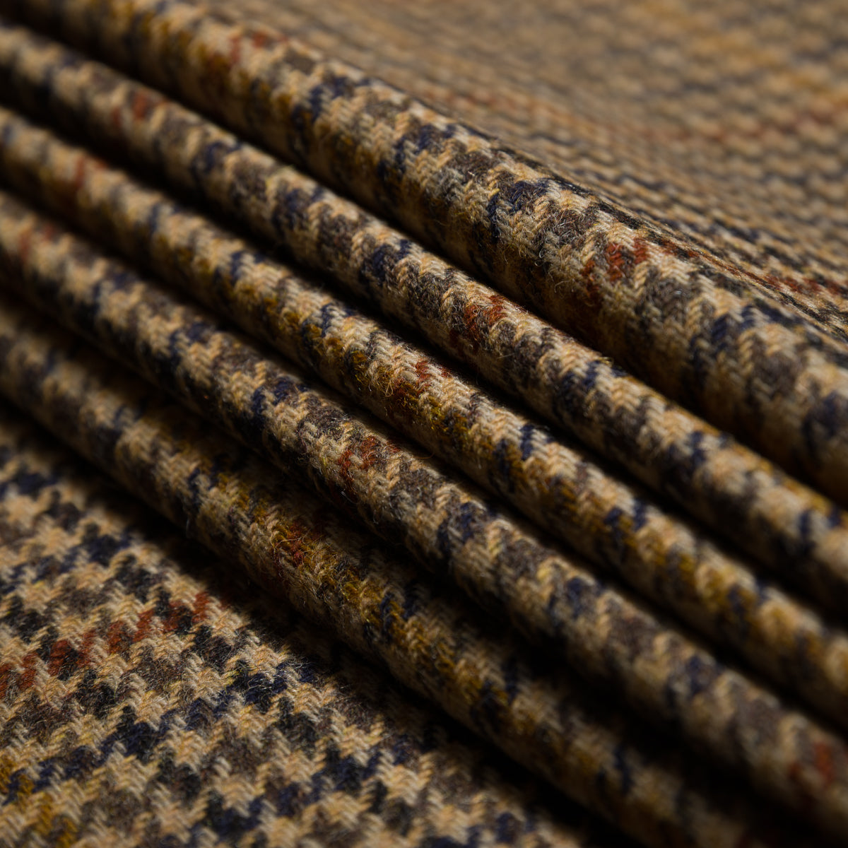 James Crowther Checked Bespoke Wool Tie - Multicolor