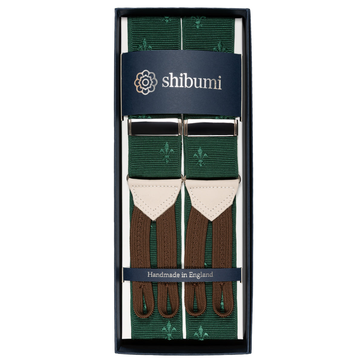 Barathea Braces - Forest - Fleur-de-Lys