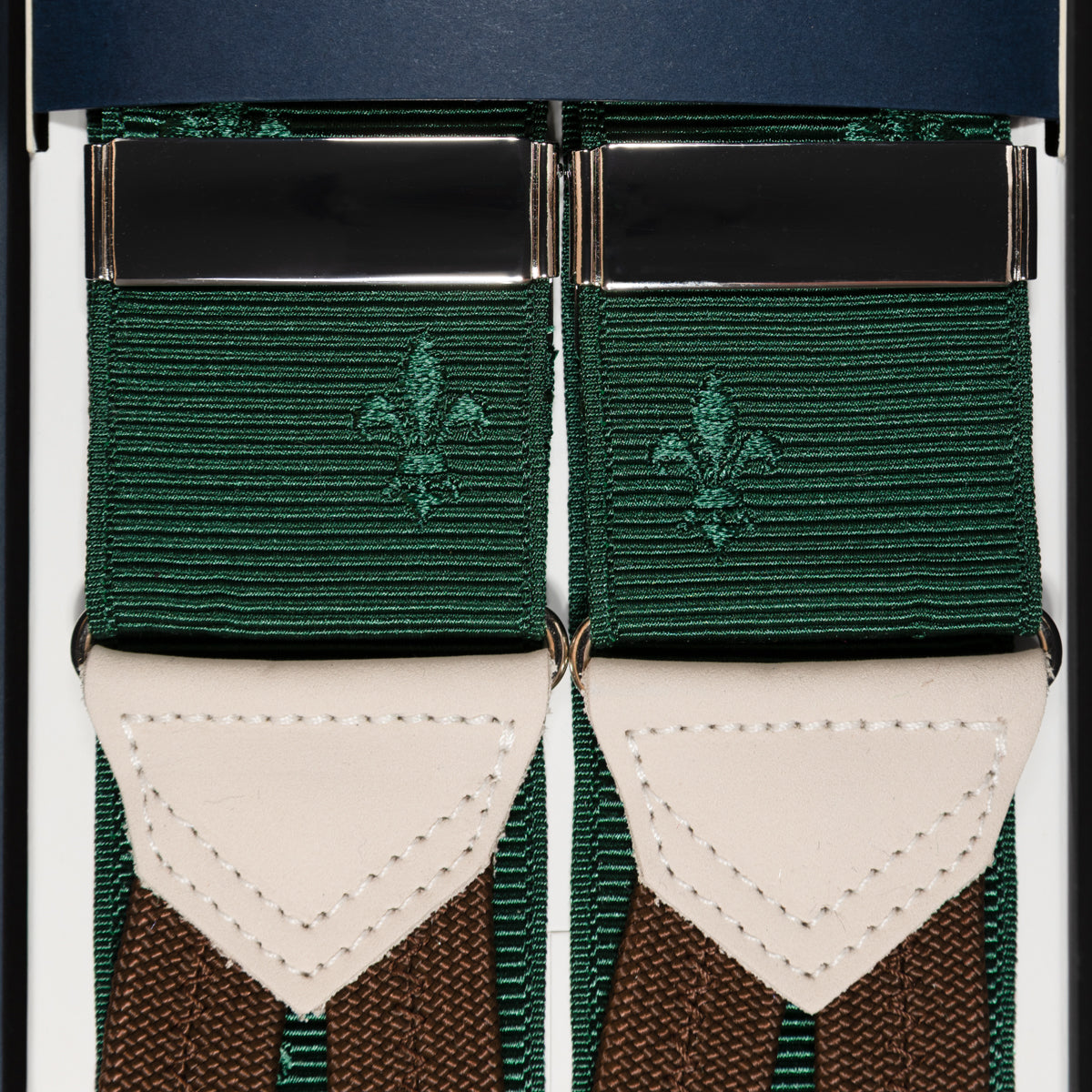 Barathea Braces - Forest - Fleur-de-Lys