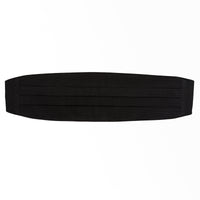 Grosgrain Cummerbund - Black - Silk