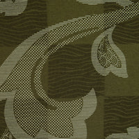 Vintage Kimono Silk Pocket Square - Olive